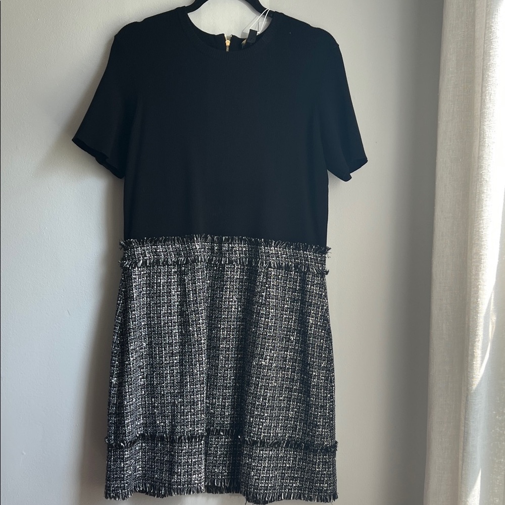 Ted Baker Black and Gray Mini Dress